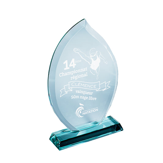 Trophée en verre en 3 tailles (réf. NK - TV4039)
