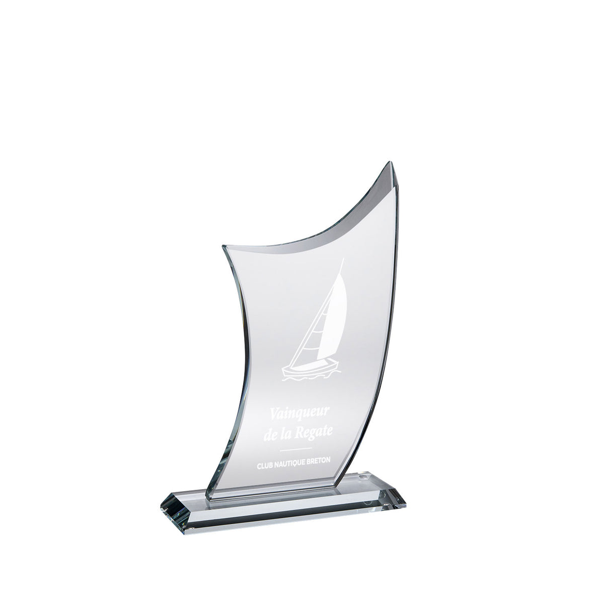 Trophée en verre en 3 tailles (réf. TV5005)