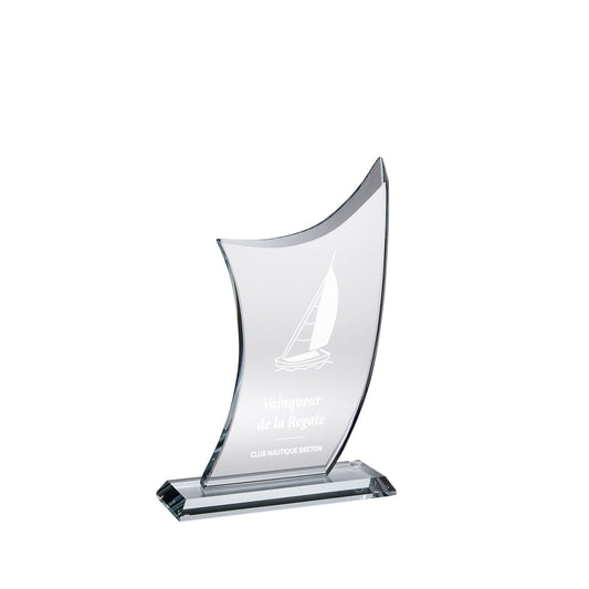 Trophée en verre en 3 tailles (réf. TV5005)