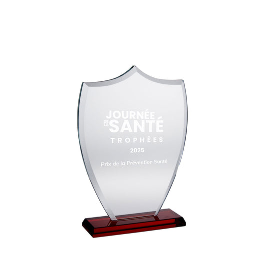 Trophée en verre en 3 tailles (réf. TV5095)