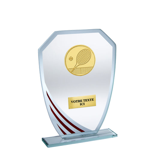 Trophée en Verre en 3 tailles (réf NK - TV5098)