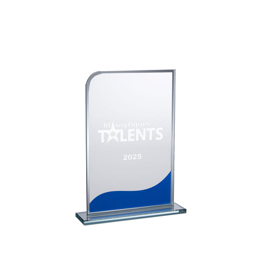 Trophée en verre en 3 tailles (réf. NK - TV5099)