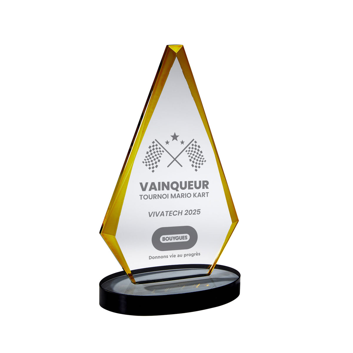 Trophée en verre (réf. NK - TV5165)
