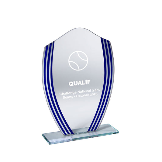 Trophée en verre en 3 tailles (réf. NK - TV5169)