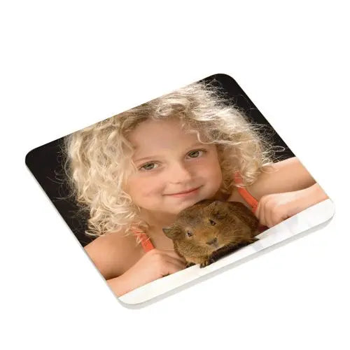 Magnet pour réfrigérateur, taille 57 x 57 x 2 mm, imprimable recto, blanc brillant (UNI - 5523)