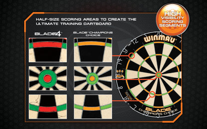 Cible Darts Winmau Blade 4 Champions Choice Dual Core (réf. 664)