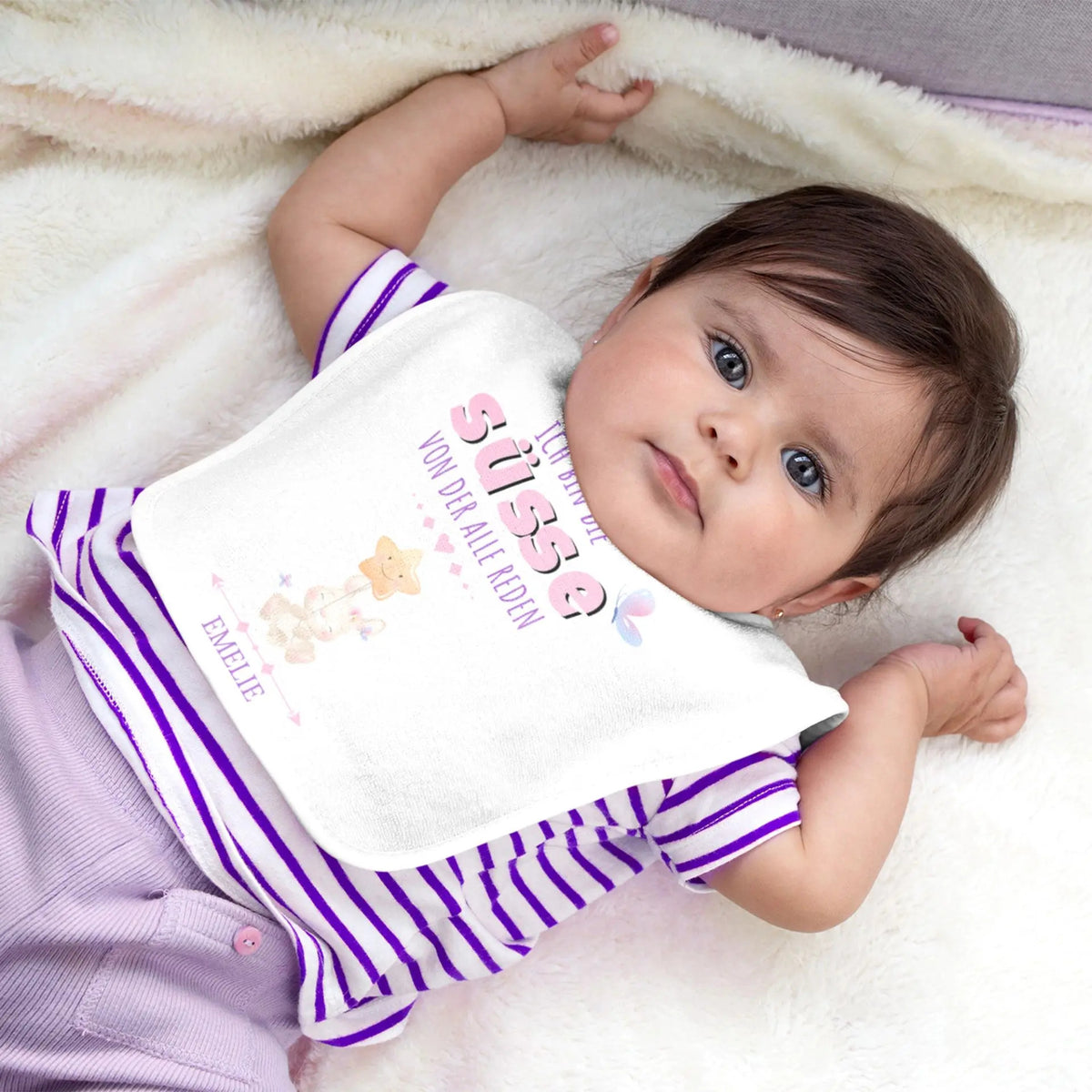 Bavette (bavoir) pour bébé (réf. BIBN-LB)