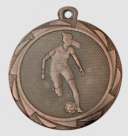 Médaille Football Féminin 45mm (réf. BS.ME111)