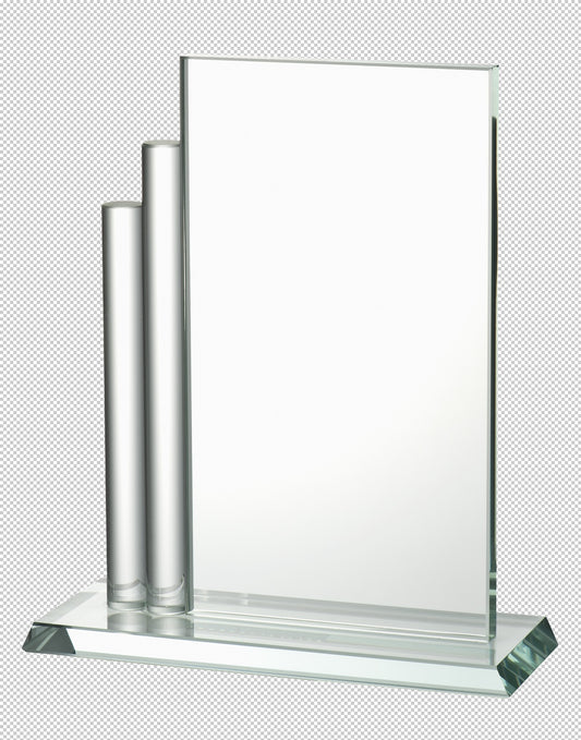 Trophée en verre en 3 tailles (réf. W481 - W482 - W483)