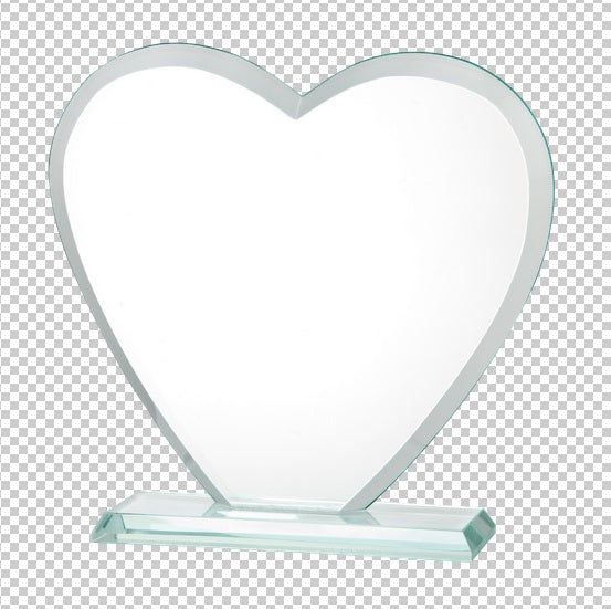 Trophée en Verre en forme de Coeur (réf. W610)