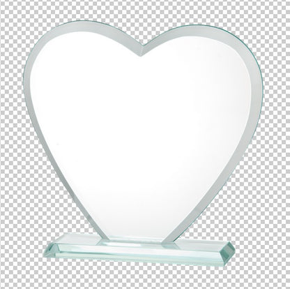 Trophée en Verre en forme de Coeur (réf. W610)