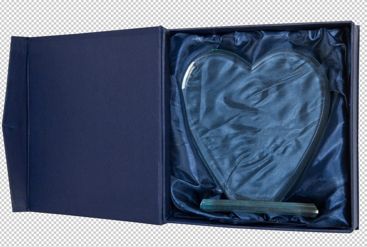 Trophée en Verre en forme de Coeur (réf. W610)